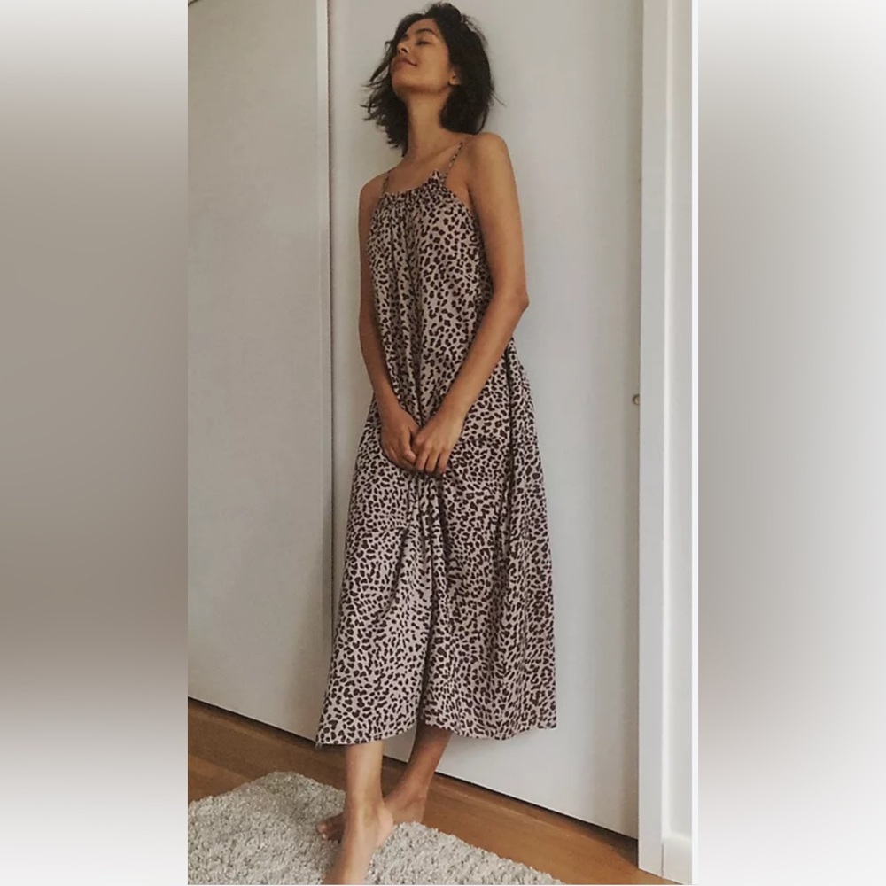 Sundry Leopard Midi Dress